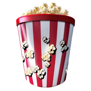 Animated Popcorn Bucket Character PNG Gnw
