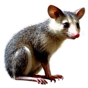 Animated Possum Drawing PNG 06112024 PNG