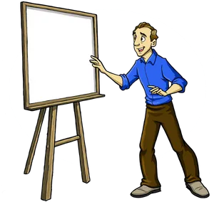 Animated Presenter With Whiteboard
