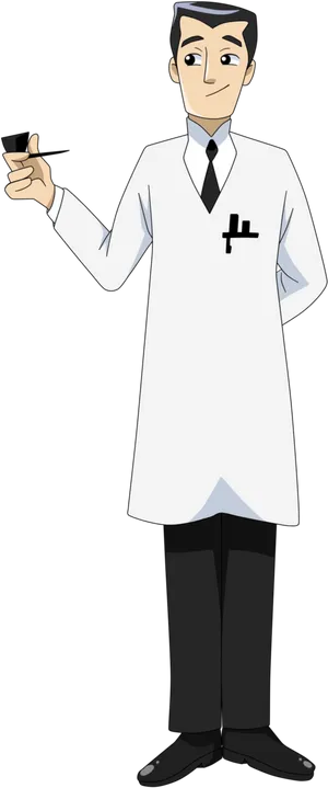 Animated Professor Holding Chalk