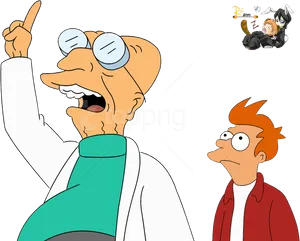 Animated Professorand Student