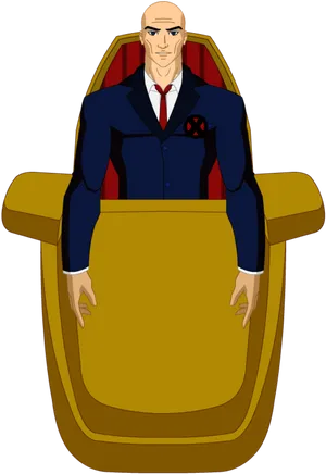 Animated Professorin Armchair