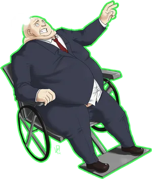 Animated Professorin Wheelchair