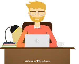 Animated Programmerat Work Desk PNG image