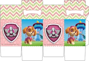 Animated Pup Party Favor Boxes PNG