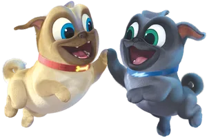 Animated Puppies Friendly Encounter