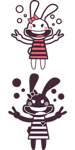 Animated Rabbit Cartoon Character PNG image