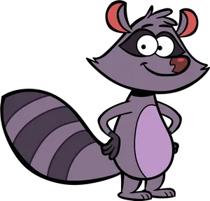 Animated Raccoon Character PNG image