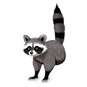 Animated Raccoon Design PNG 58