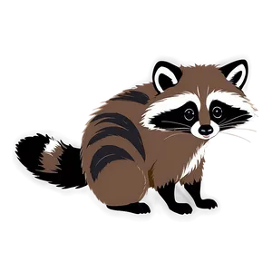 Animated Raccoon Design PNG Apv54