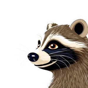 Animated Raccoon Design PNG Skn19