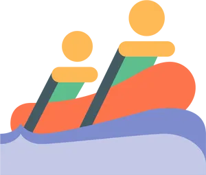 Animated Rafting Adventure PNG image