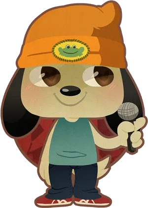Animated Rapper Dog Character PNG image