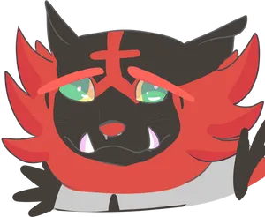Animated Red Flame Cat Meme PNG image