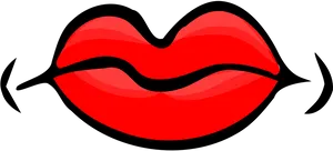 Animated Red Lips Graphic PNG