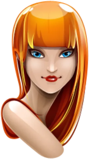 Animated Redhead Avatar PNG