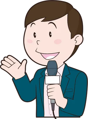 Animated Reporter Greeting PNG image