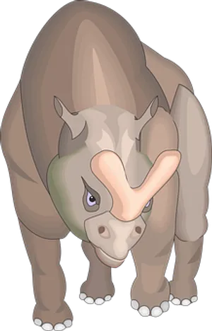Animated Rhinoceros Character