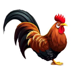 Animated Rooster Character PNG 05242024