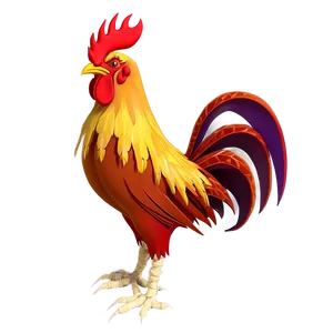 Animated Rooster Character PNG Gvb