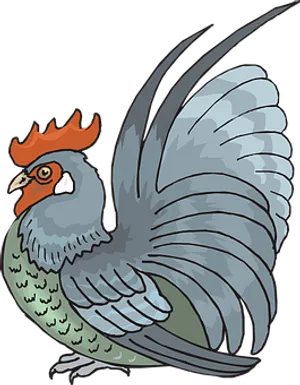 Animated Rooster Illustration
