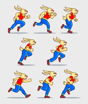 Animated_ Running_ Rabbit_ Sprite_ Sheet