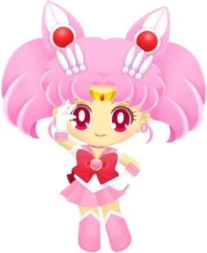 Animated Sailor Character Pink Outfit PNG image