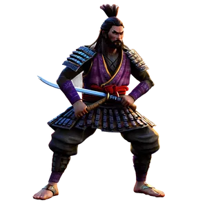 Animated Samurai Png Plq PNG image