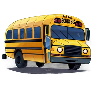 Animated School Bus Characters Png 05242024 PNG image
