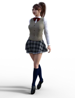 Animated Schoolgirl Uniform
