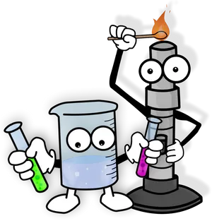 Animated Science Experiment Characters PNG image