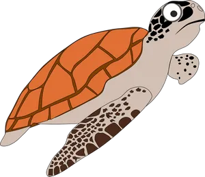 Animated Sea Turtle Illustration PNG image