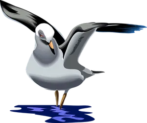 Animated Seagull Graphic PNG image