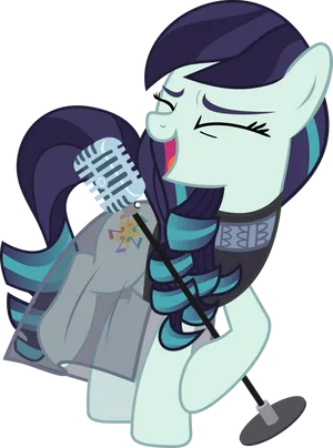 Animated Singer Microphone Performance