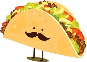 Animated Smiling Taco Character PNG image
