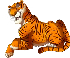 Animated Smiling Tiger PNG image