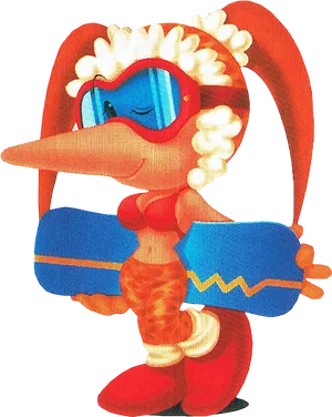 Animated Snowboarding Character