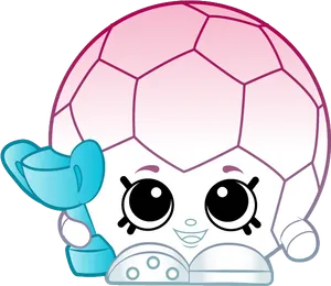 Animated Soccer Ball Character PNG image