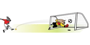 Animated Soccer Play Goal Attempt