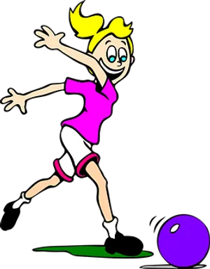 Animated Soccer Player Girl Dribbling Ball