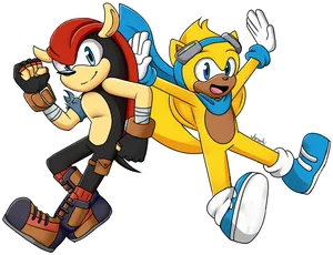 Animated Sonic Characters Mighty Ray Fanart PNG