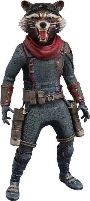 Animated_ Space_ Raccoon_ Character PNG image