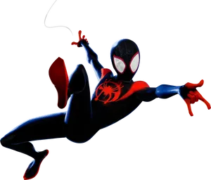 Animated Spider Man Action Pose PNG image