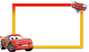 Animated Sports Car Character Frame PNG image