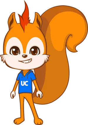 Animated Squirrel Character U C Shirt PNG