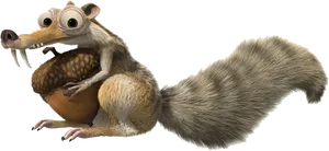 Animated Squirrel With Acorn.png