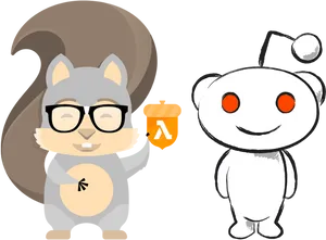 Animated Squirreland Robot Friends