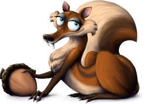 Animated Squirrelwith Acorn