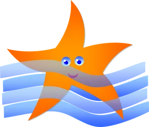 Animated Starfish Character PNG image