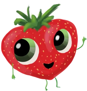 Animated Strawberry Character